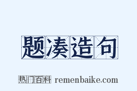 题凑造句是什么意思的图片